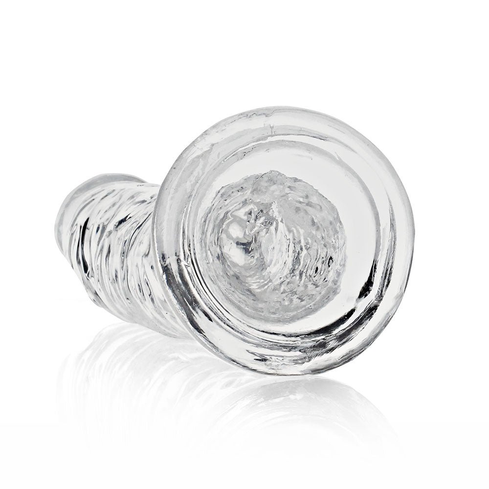RealRock Crystal Clear Slim 8 in. Dildo Clear - Image 5