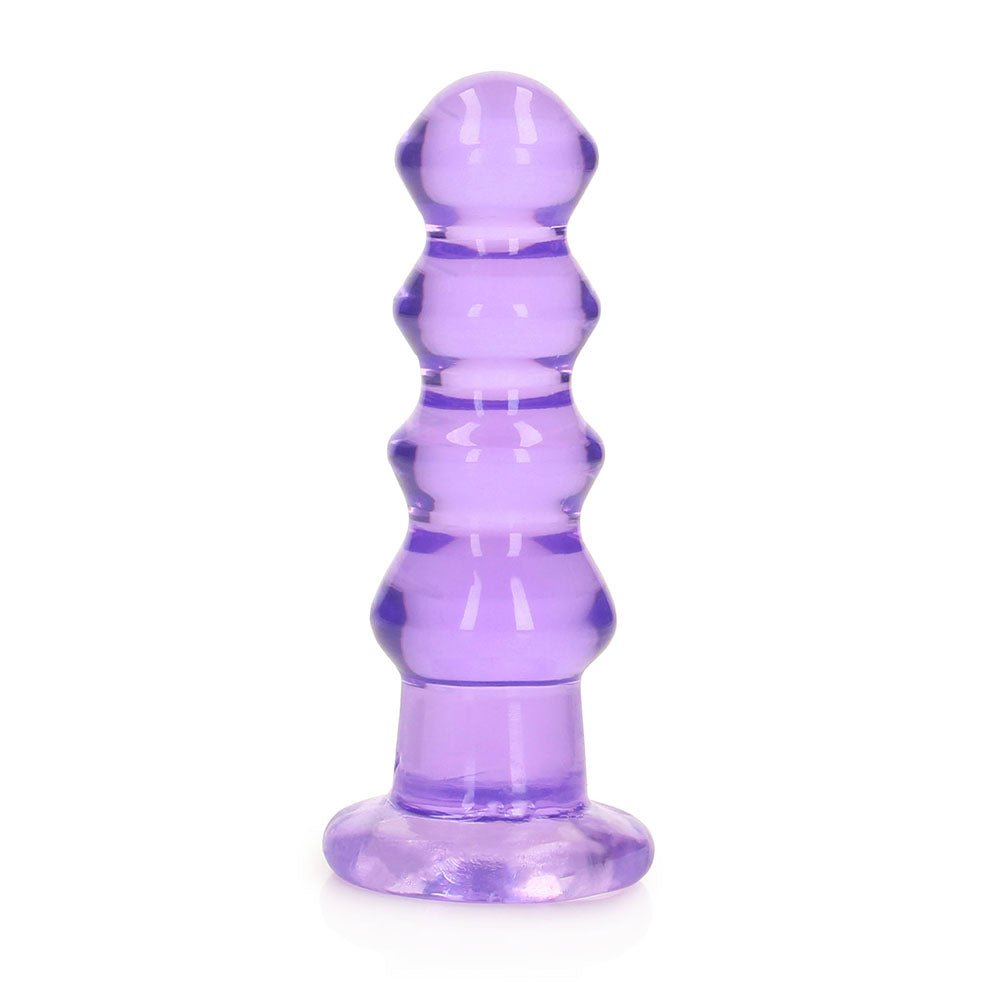 RealRock Crystal Clear Curvy 5.5 in. Dildo/Plug Purple - Image 2