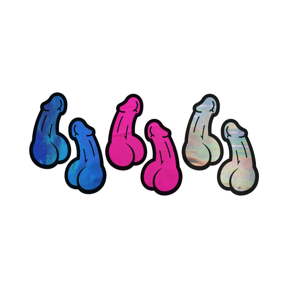 Pastease A Bag of Dicks: 3-Pack of Penis Pasties for Nipples & Skin - Image 2