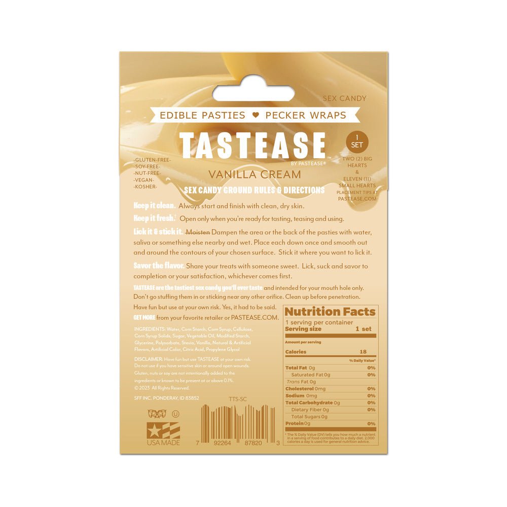 Tastease by Pastease Sweet Cream Candy Edible Pasties & Pecker Wraps - Image 2