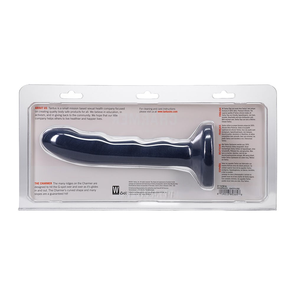 Tantus Charmer 8 in. G-Spot Dildo Sapphire - Image 6