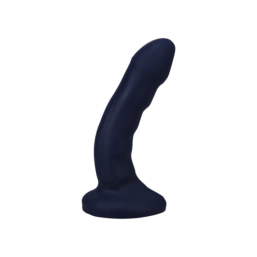 Tantus Curve 6.5 in. Dildo Medium-Firm Sapphire - Image 4