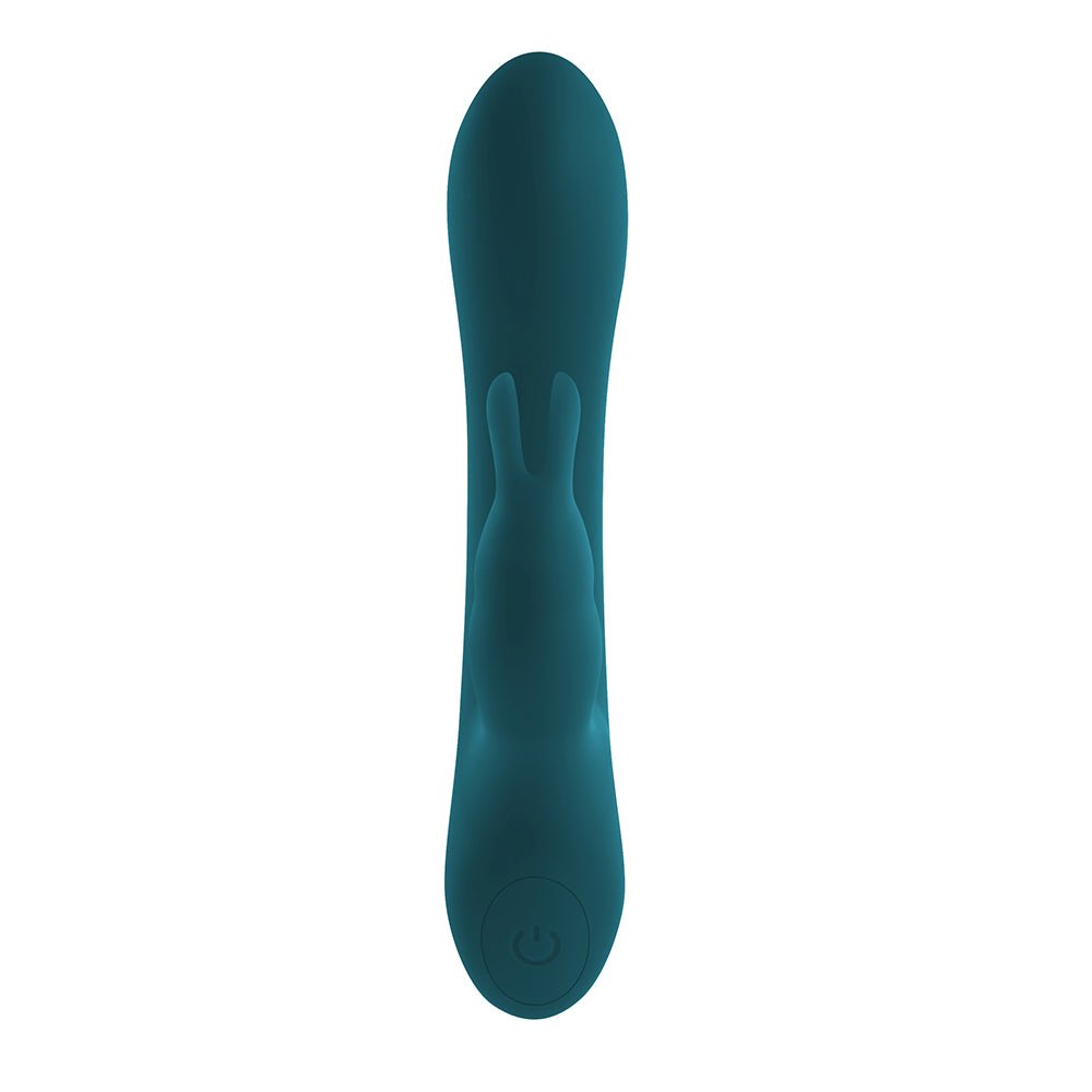 Playboy Lil Rabbit Rechargeable Silicone Dual Stimulation Vibrator Deep Teal - Image 2