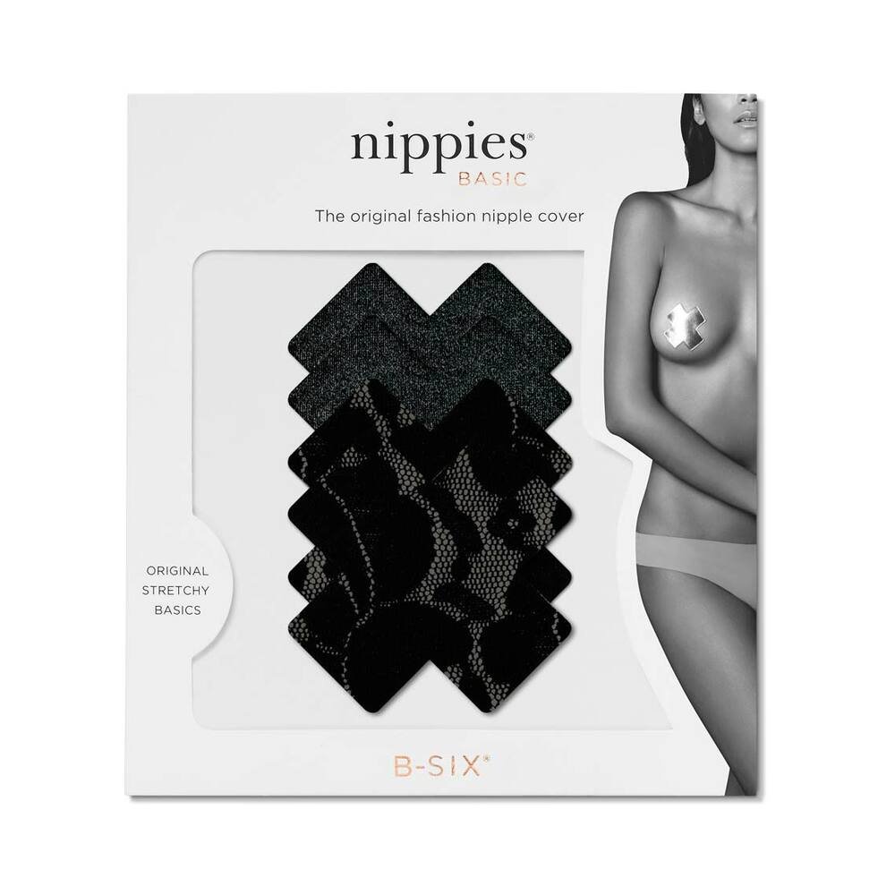 Nippies Basic Black Crosses Pasties Size C - Image 2