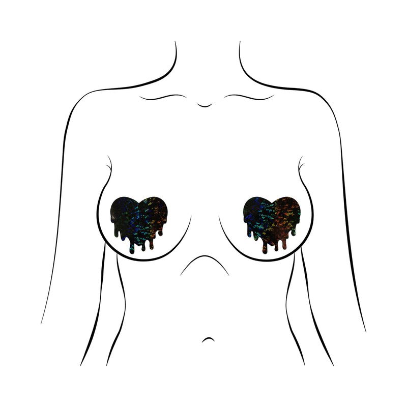 Pastease Melted Heart Pasties Black - Image 2