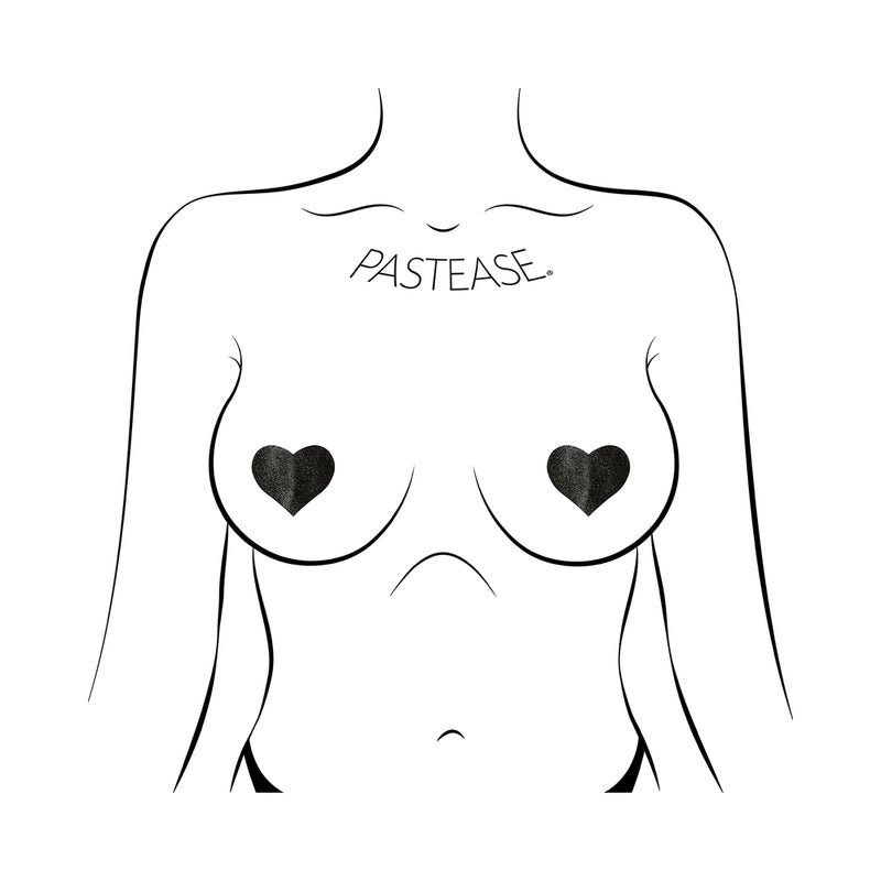 Pastease Petites Liquid Hearts Pasties Black 2-Pack - Image 2
