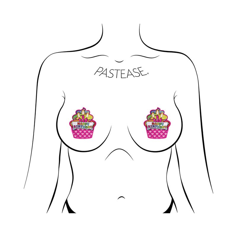 Pastease Happy Birthday Cupcake Pasties Pink - Image 2