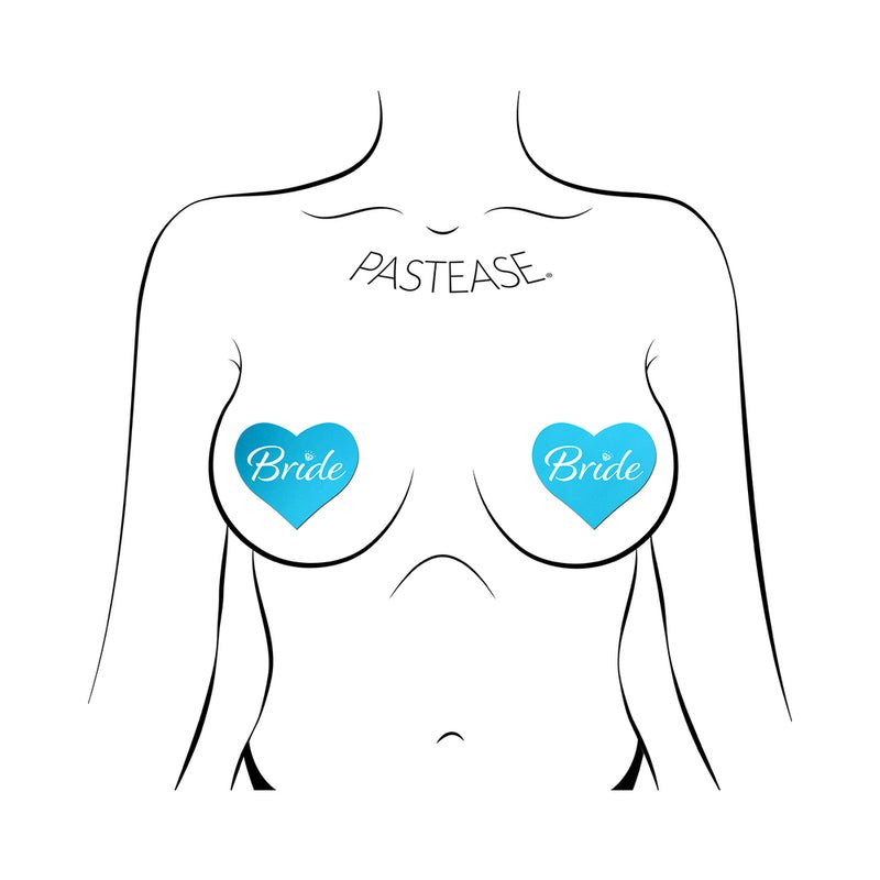 Pastease Bride Blue Heart Pasties - Image 2