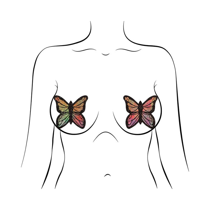 Pastease Glitter Butterfly Pasties Pastel Rainbow - Image 2