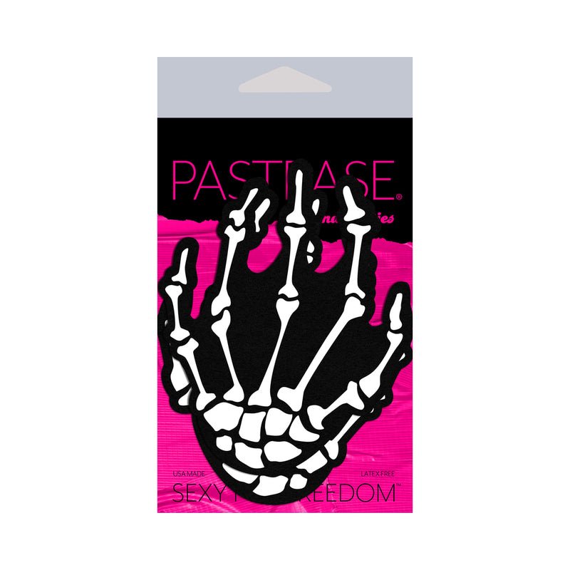 Pastease Skeleton Hands Pasties Black - Image 3
