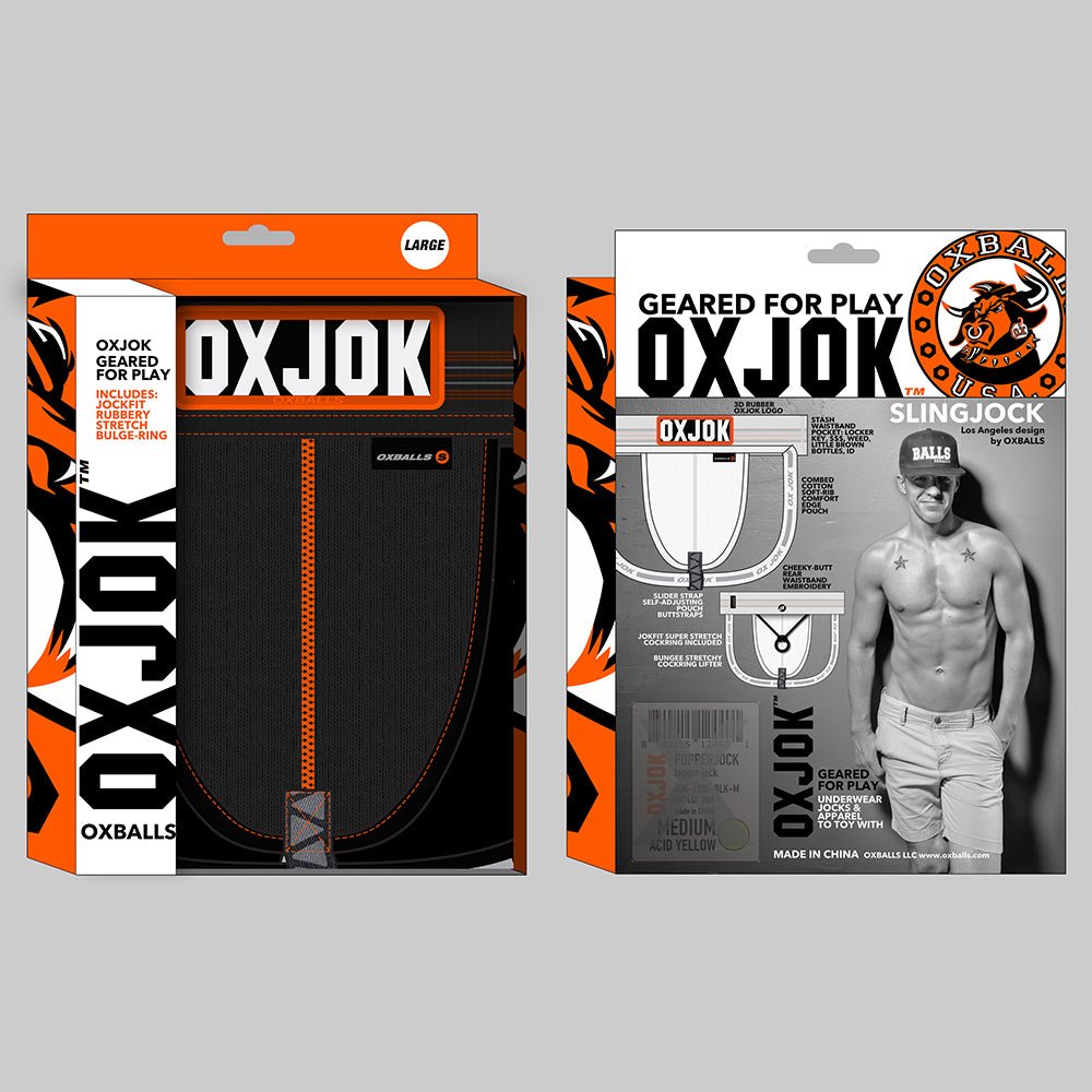 Oxballs Oxjok Slingjock Upthrust Slider-Strap Jock Black Iron XL - Image 6