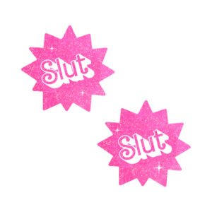 Neva Nude Barbie Babe Sassy Slut UV Pink Glitter Nipple Pasties