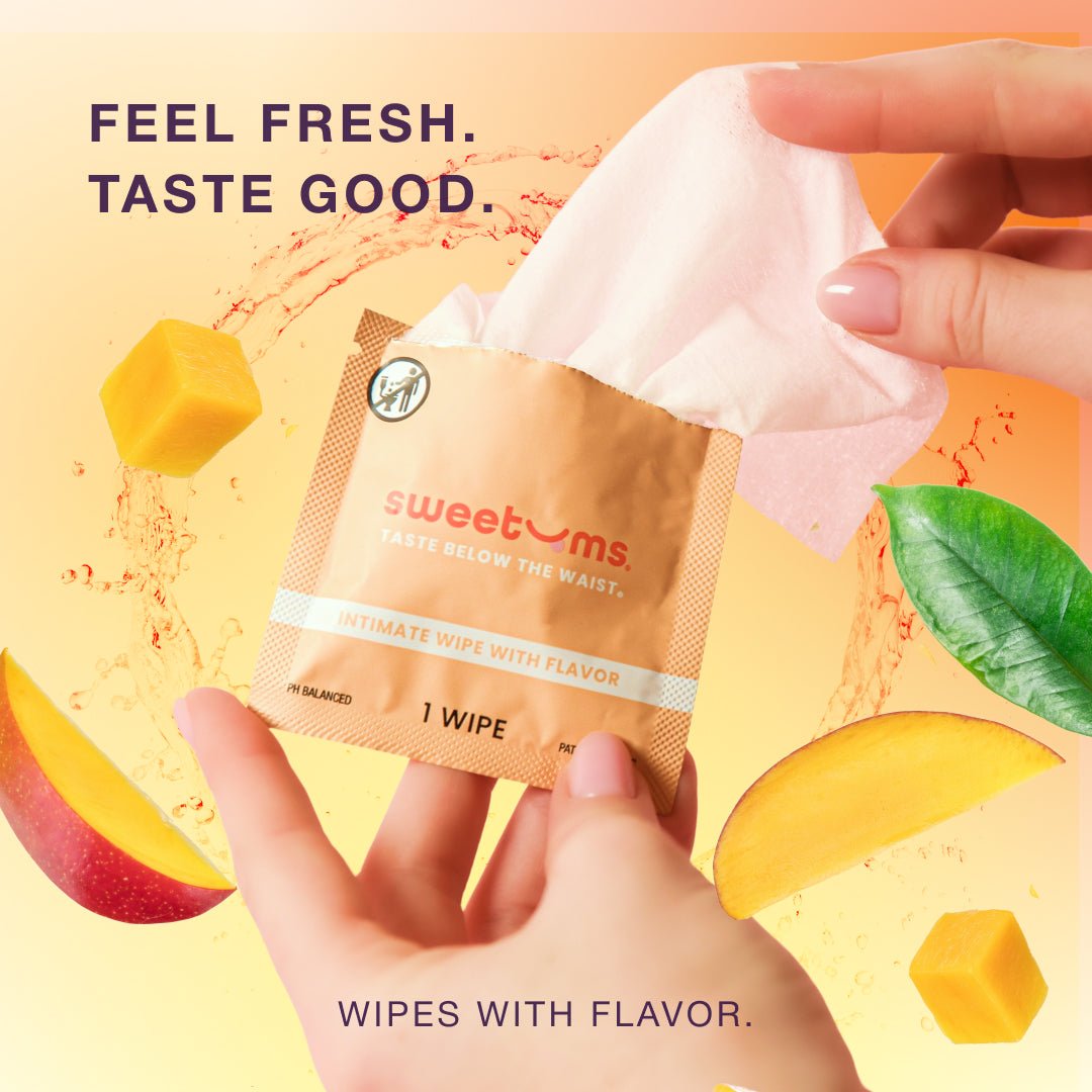 Sweetums Intimate Wipes Mango Flavor 10-Pack - Image 4