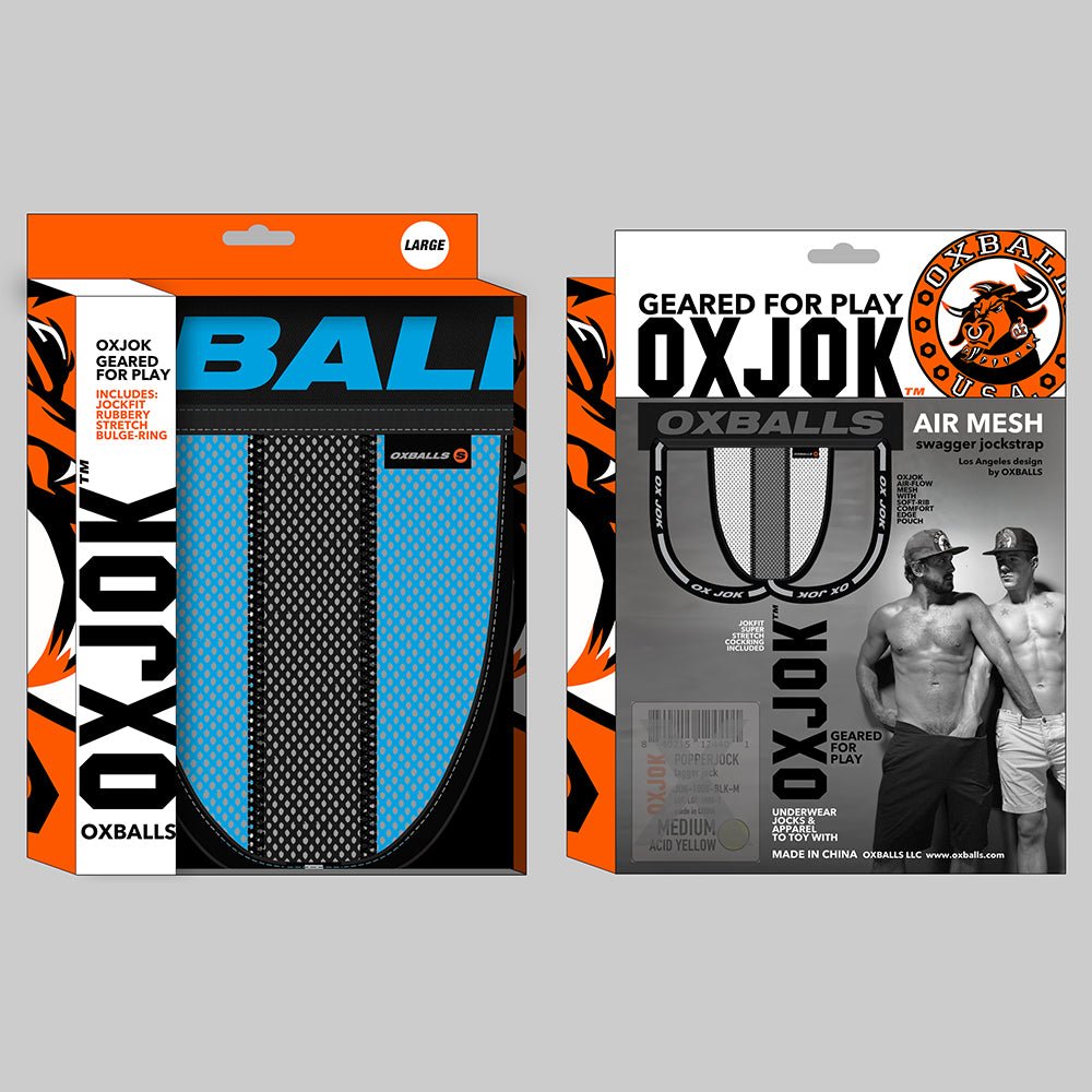 Oxballs Oxjok Airmesh Swagger Slider-Strap Jock Sky Blue L - Image 6