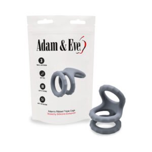 Adam & Eve Adam''s Ridged Triple Cage (Bag Packaging)