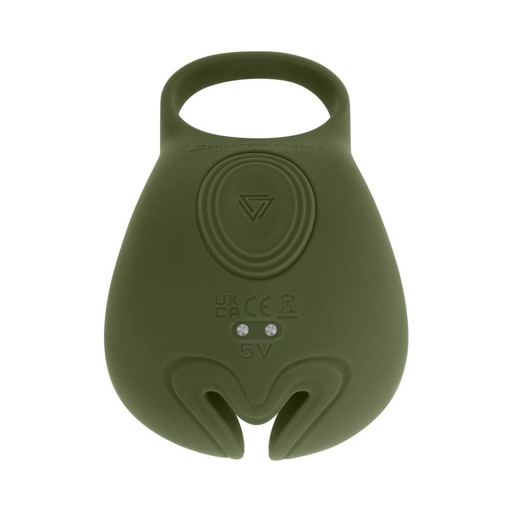 Zero Tolerance Nutty Buddy Rechargeable Cock Ring Stimulator Silicone Green - Image 2
