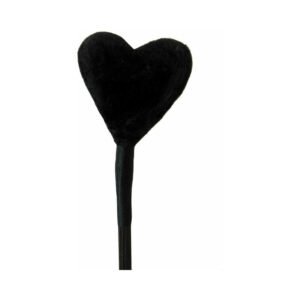 Heart Fluff Tip Crop Black