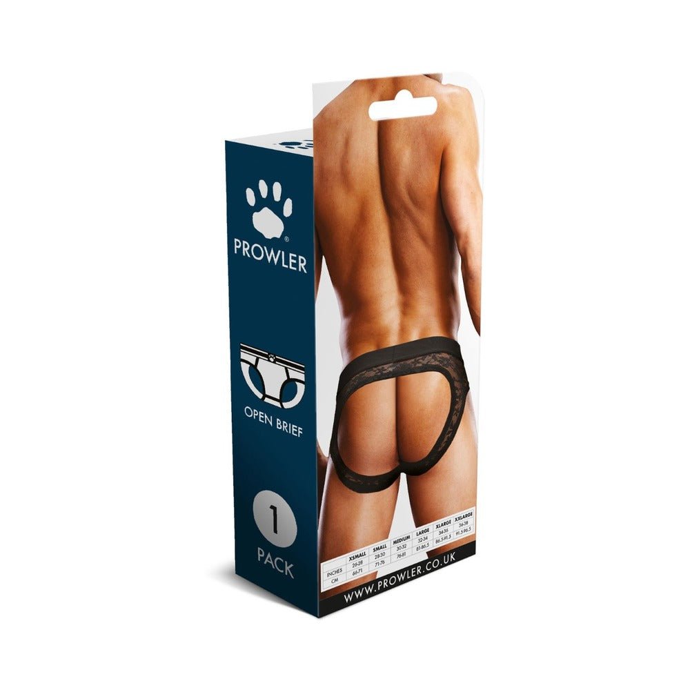 Prowler Lace Open Brief Black XL - Image 4
