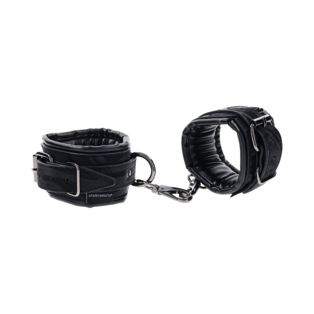 Sportsheets Velvet Noir Handcuffs - Image 2
