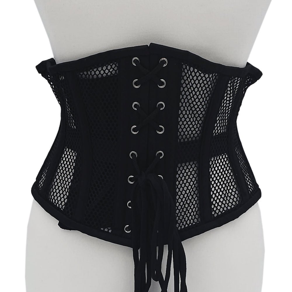 Rouge Mesh Corset Black S/M - Image 2