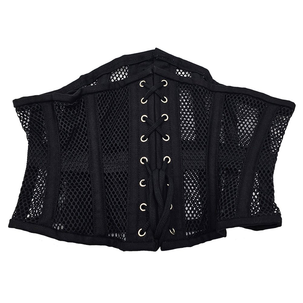 Rouge Mesh Corset Black S/M - Image 4