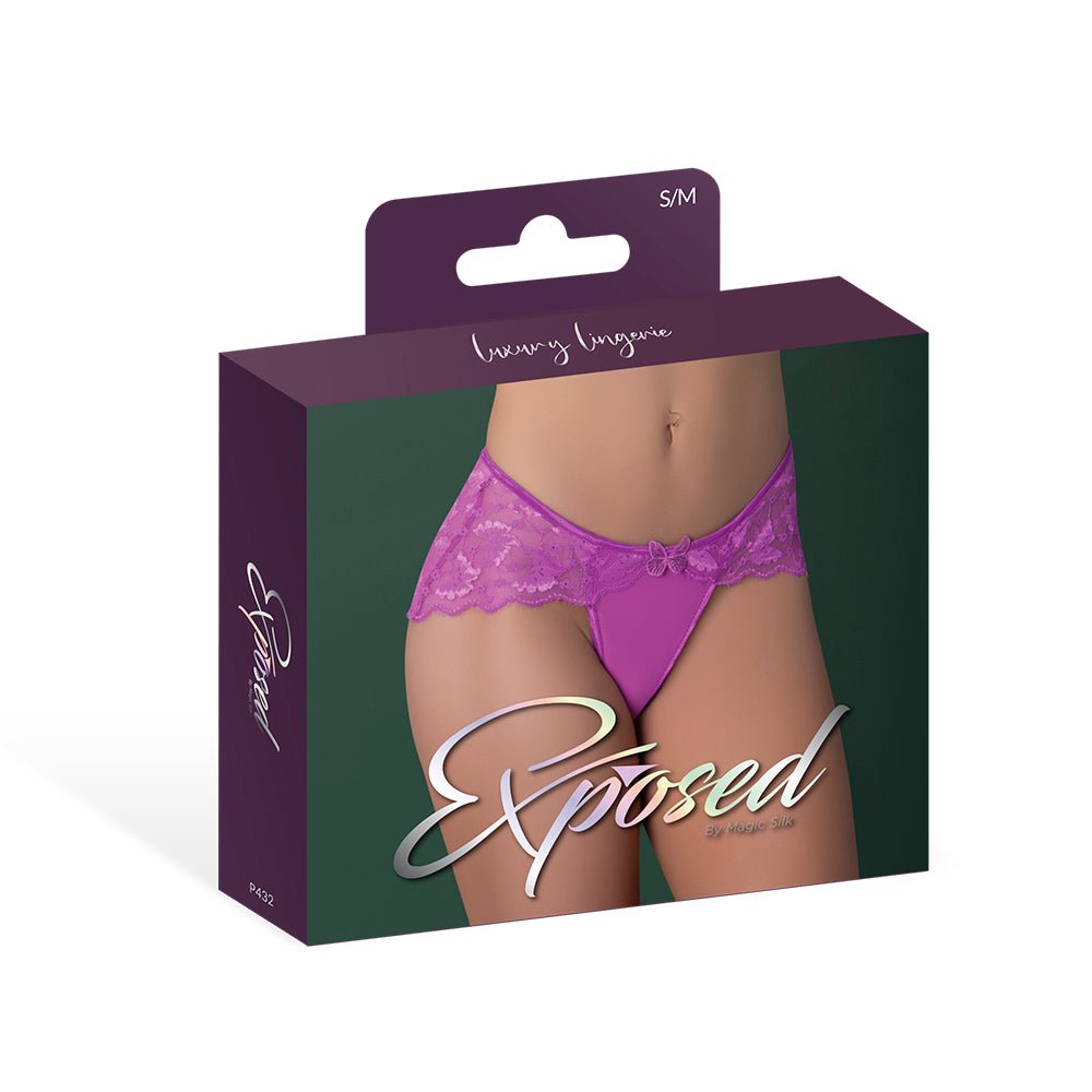 Magic Silk Butterfly Fantasies Boy Short Neon Purple L/XL - Image 5