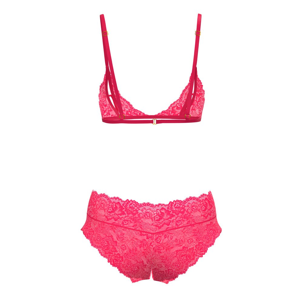 Magic Silk Get It Girl Peek-a-Boo Bralette & Split Crotch Boy Short Diva Pink L/XL - Image 6