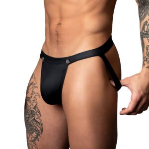 Male Power Oh Snap! Snap Off Jock Black L/XL
