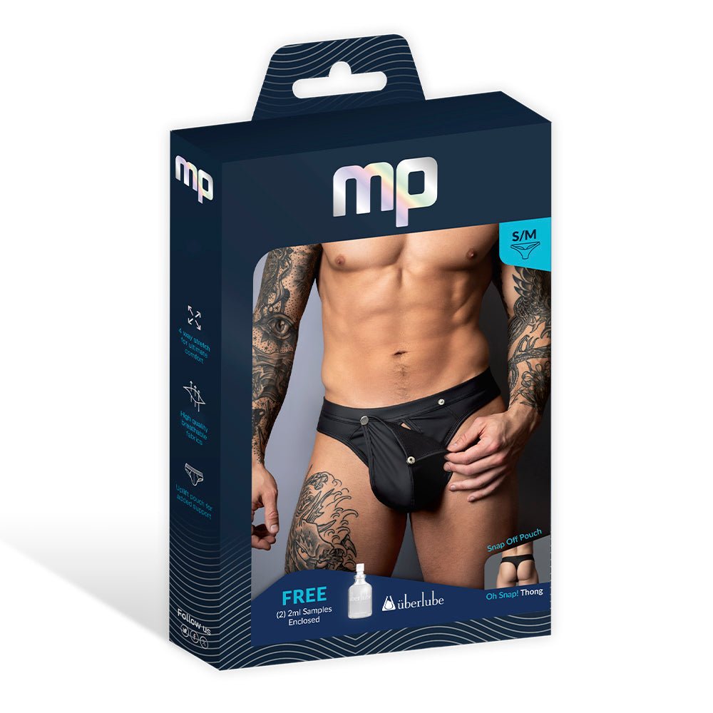 Male Power Oh Snap! Snap off Thong Black L/XL - Image 6