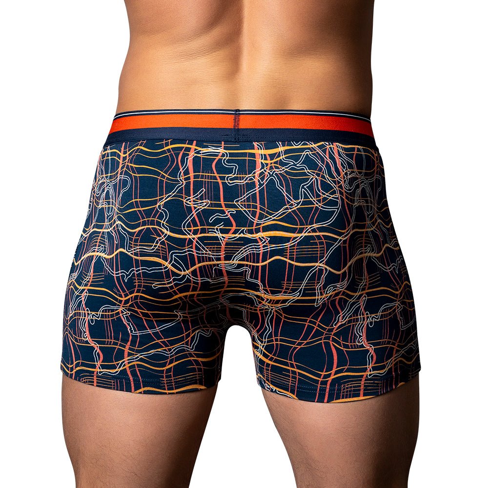 Male Power Soo Cumfy Boxer Brief Navy/Orange L - Image 3
