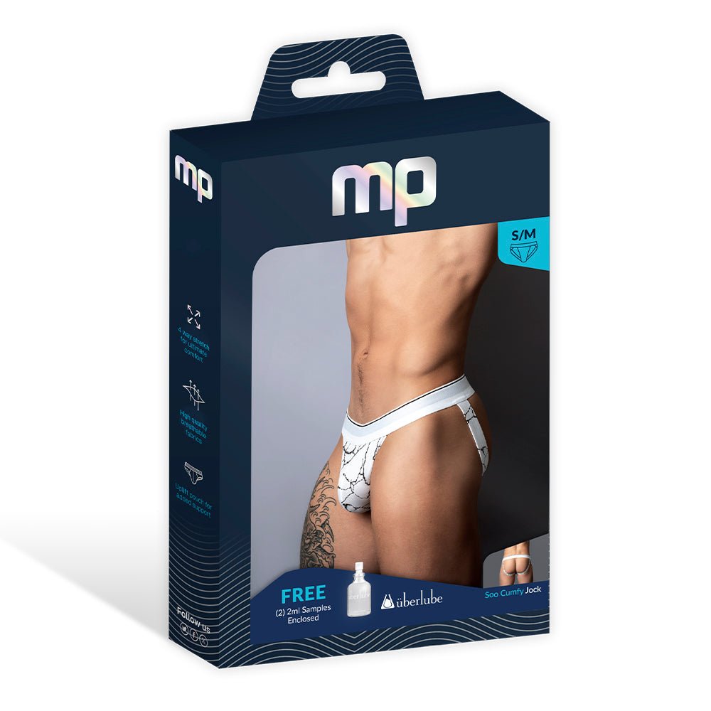 Male Power Soo Cumfy Jock Black/White L/XL - Image 6