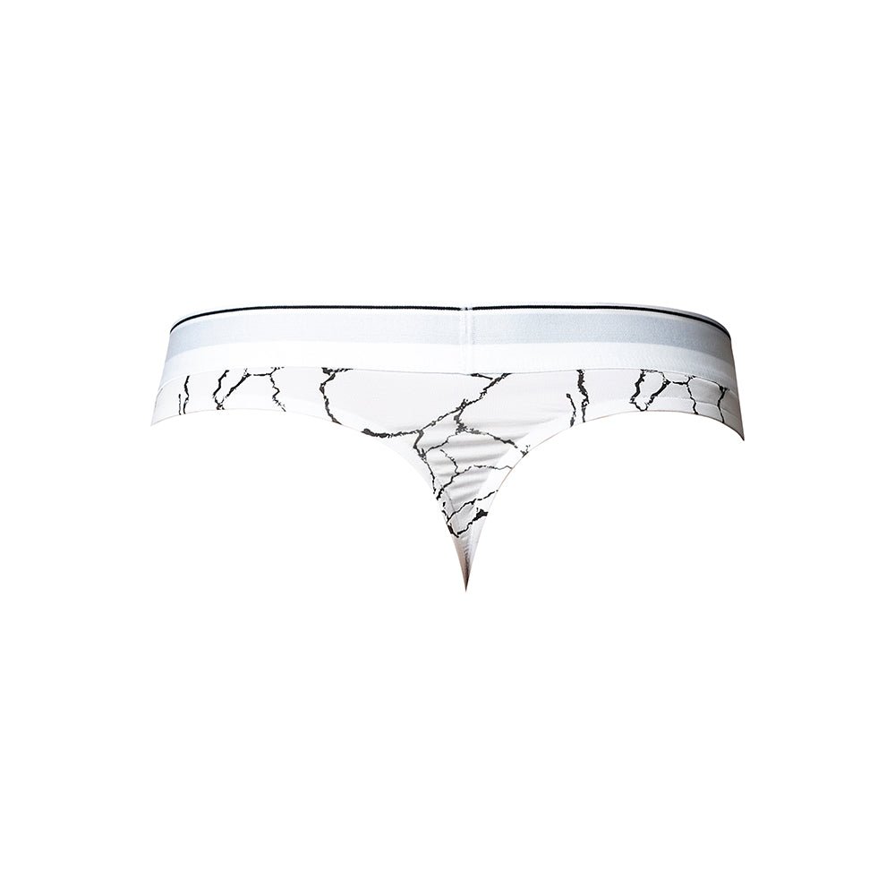 Male Power Soo Cumfy Thong Black/White S/M - Image 4