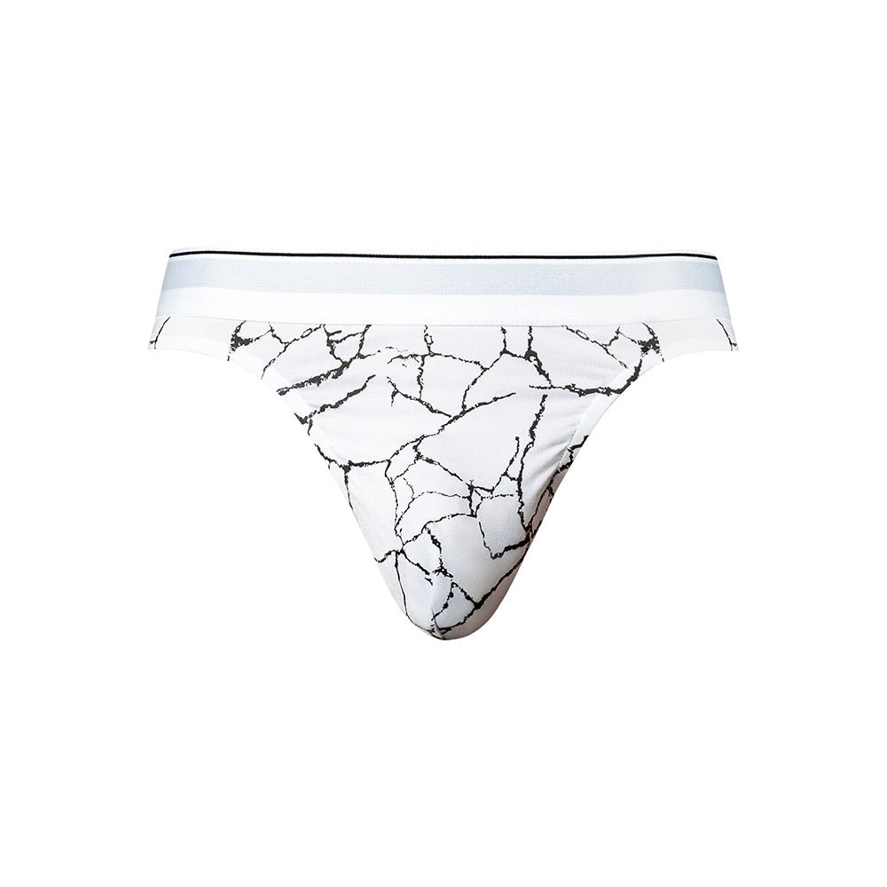 Male Power Soo Cumfy Thong Black/White L/XL - Image 3