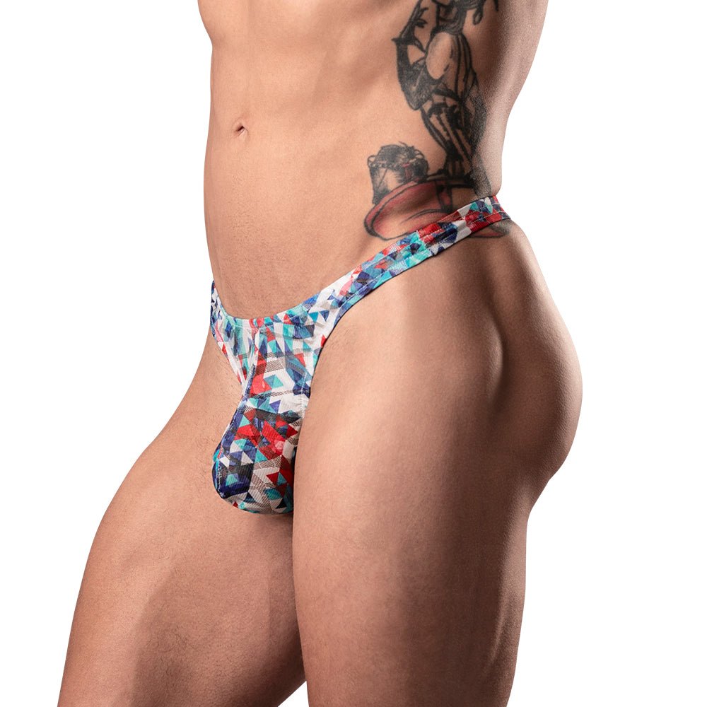 Male Power Your Lace Or Mine Bong Thong Geometric L/XL - Image 2