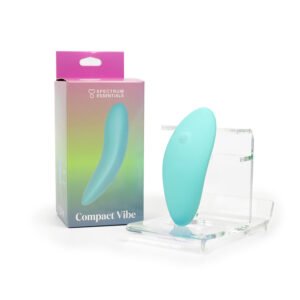 Spectrum Essentials Rechargeable Silicone Compact External Vibrator Blue