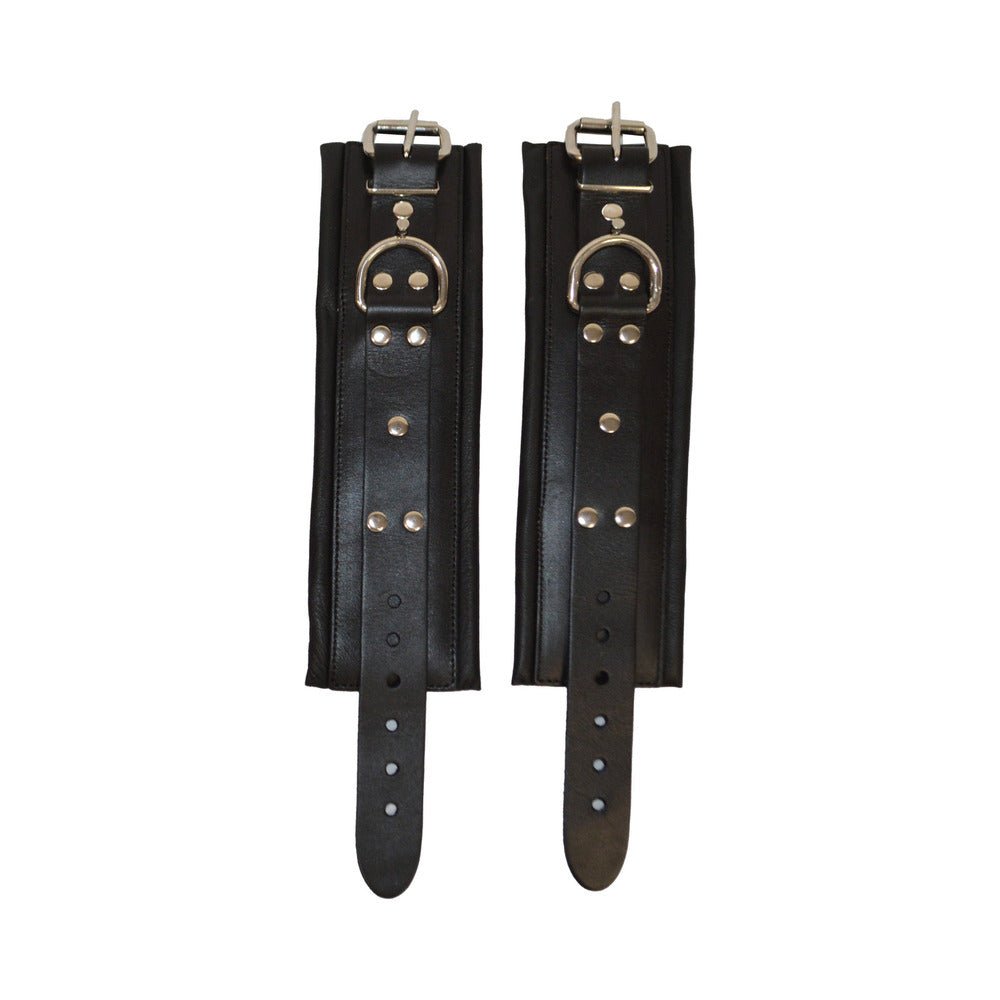 Prowler RED Leather Lockable Wrist Restraints S/M - Image 2