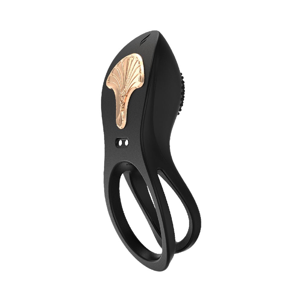 Gold Glam Cockring Black - Image 2