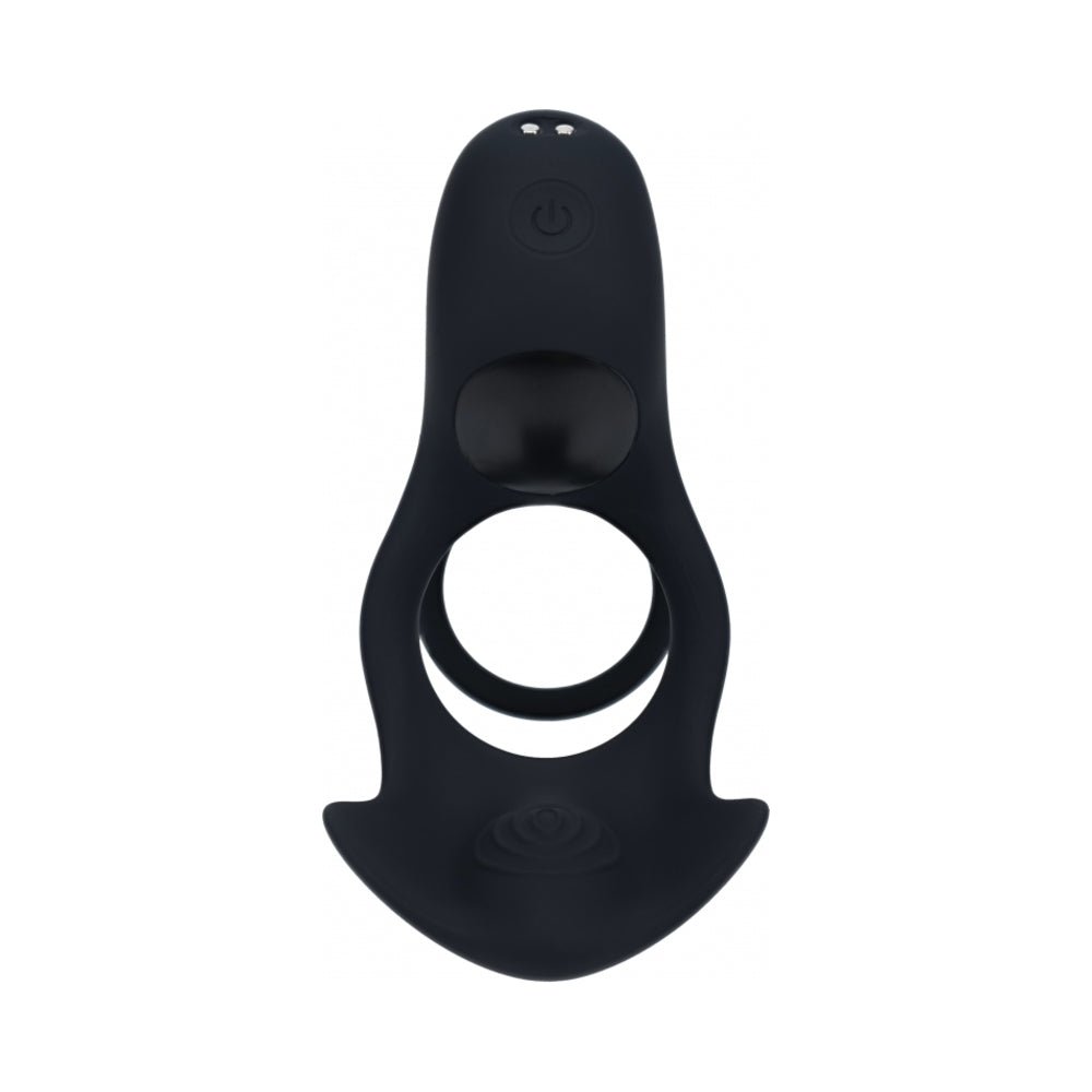 LEVELZ Triple Motor Vibrating Silicone Cock Ring Black - Image 2