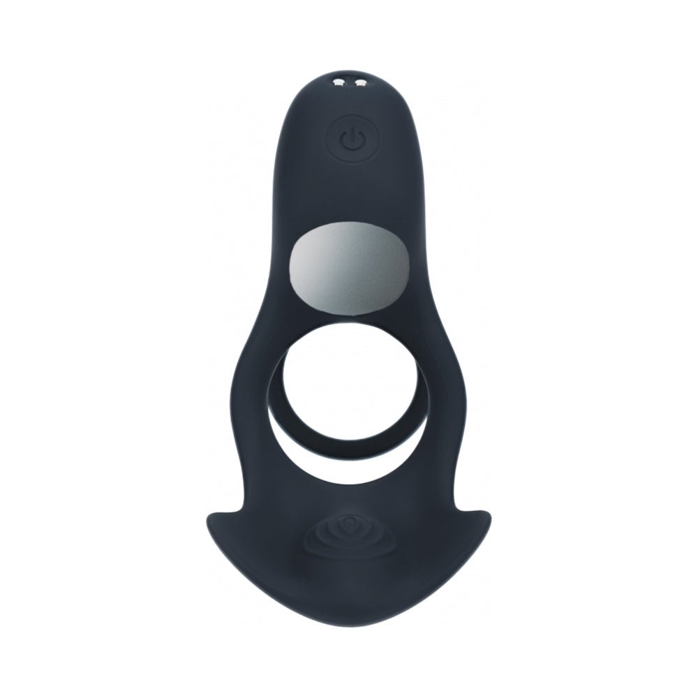 LEVELZ Triple Motor Vibrating Silicone Cock Ring Black - Image 3