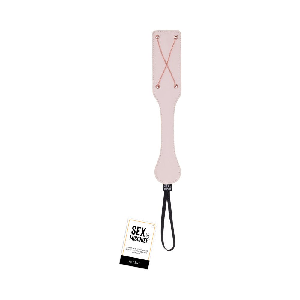 Sportsheets Sex & Mischief Peaches ''n CreaMe Chain Impressions Paddle