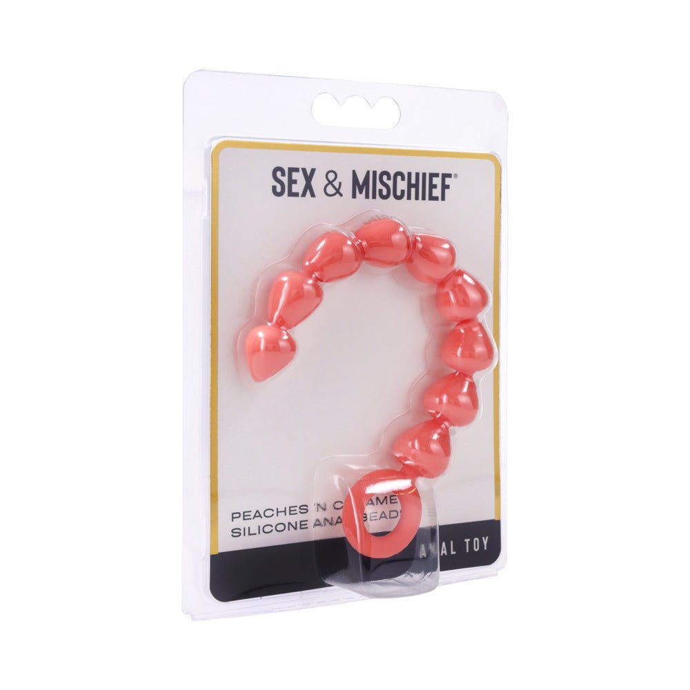 Sportsheets Sex & Mischief Peaches ''n CreaMe Silicone Anal Beads - Image 4