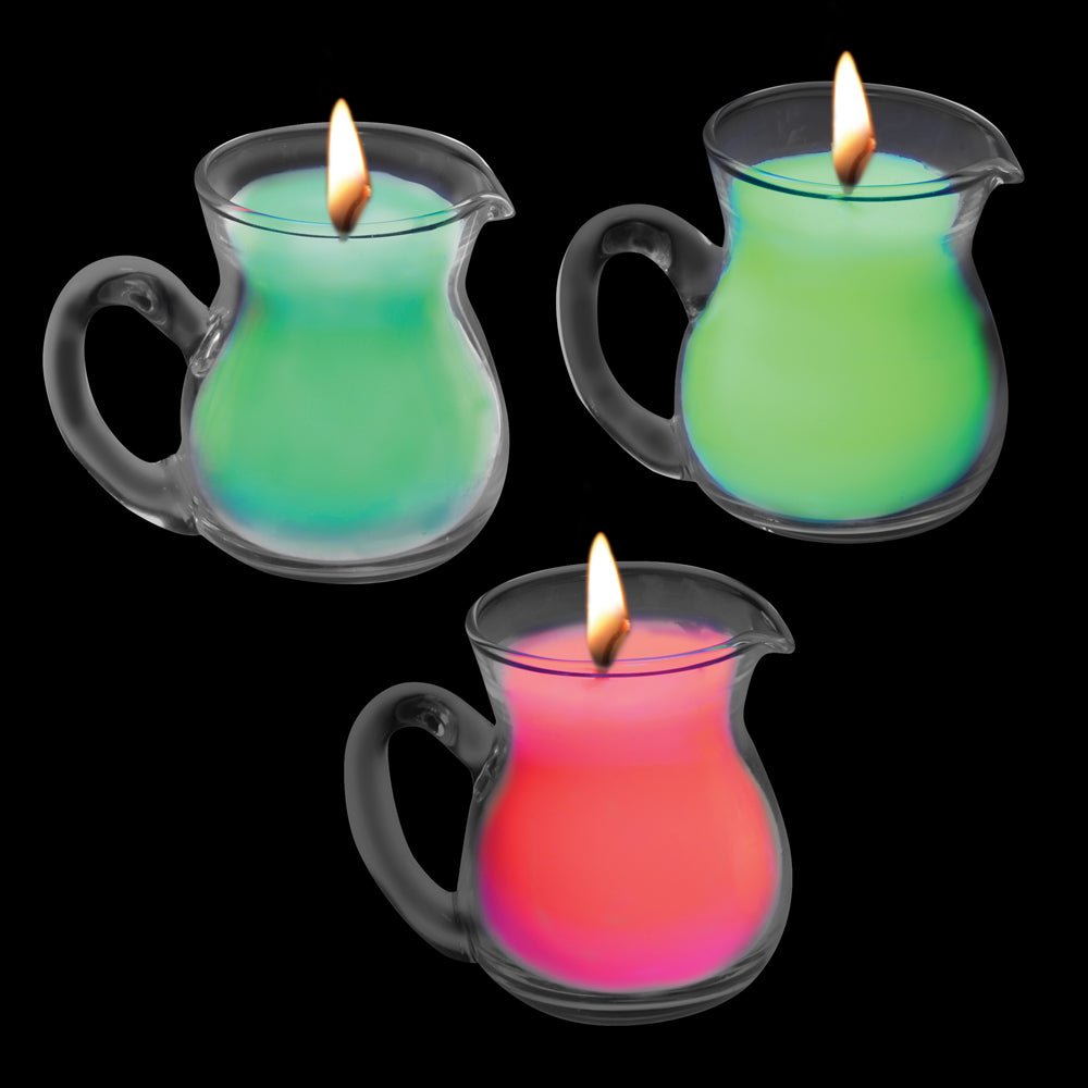 Master Series UV Blacklight Reactive Drip Candle 3-Piece Set - Image 2