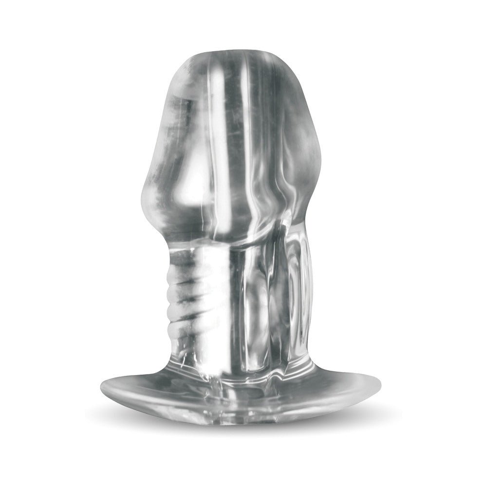 Master Series Dicked Clear Hollow Anal Plug Medium - Image 2