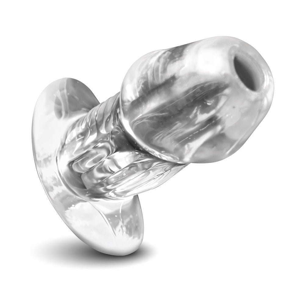 Master Series Dicked Clear Hollow Anal Plug Medium - Image 3