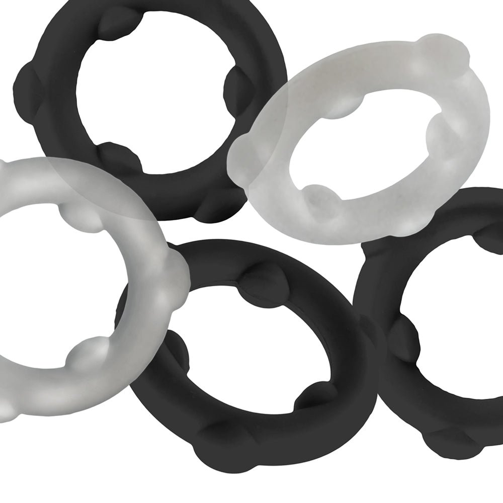 Oxballs Gearheads 5-Pack Spinner Rings Black/Vapor - Image 3