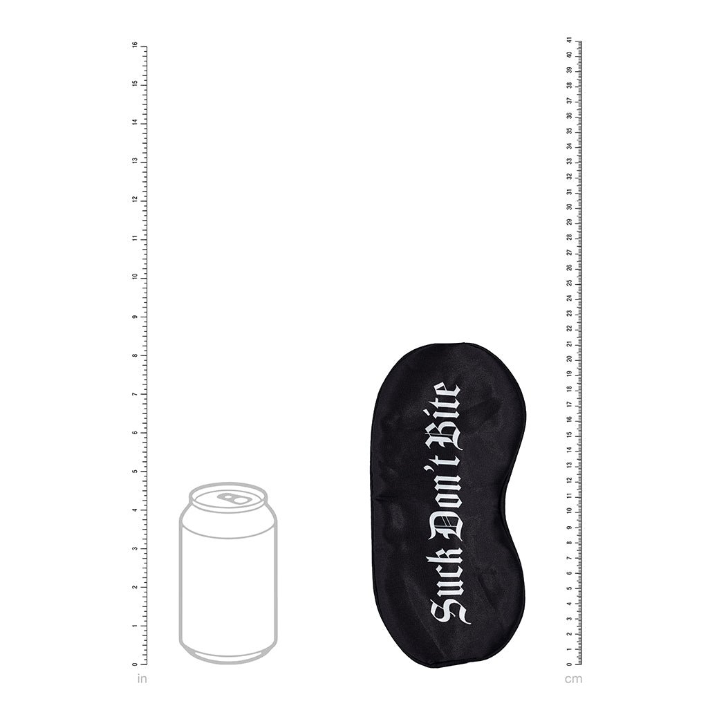 Ouch! Suck Don''t Bite Printed Mask Satin Black - Image 4