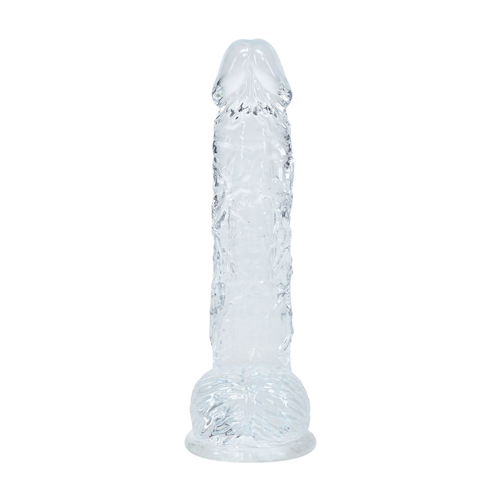 RealRock Realistic 5 in. Dildo with Balls Clear - Image 5