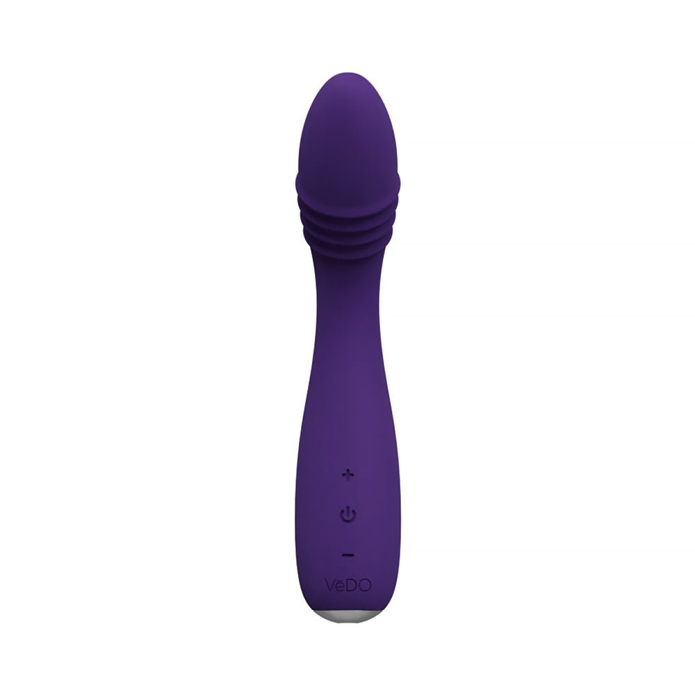 VeDO Ohni Rechargeable G-Spot Thrusting Vibe Purple - Image 4