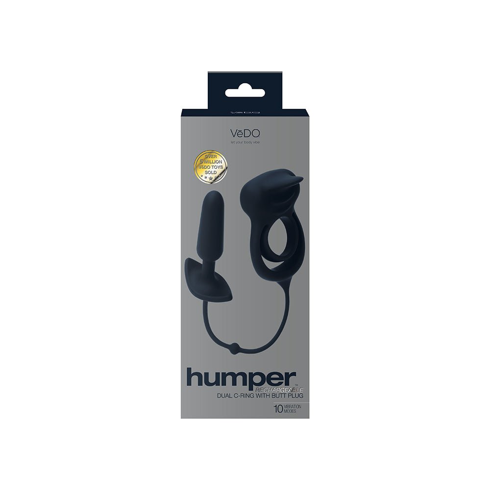 VeDO Humper Rechargeable Dual C-Ring with Anal Plug Black - Image 5