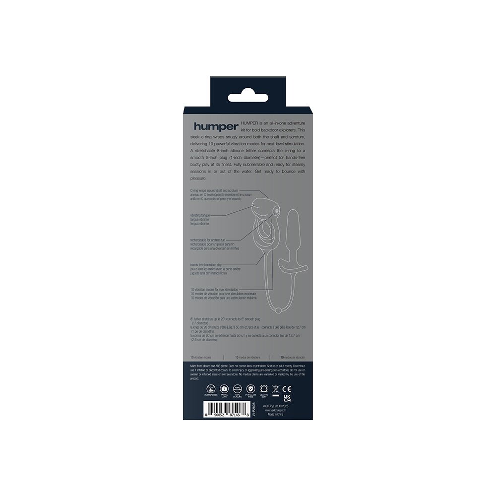 VeDO Humper Rechargeable Dual C-Ring with Anal Plug Black - Image 6